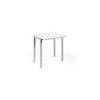 Mesa Cocina Extensible Vidrio Modelo Londres Alta 95 X 55/95 X 98  - Blanco