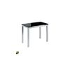 Mesa Cocina Extensible Vidrio Modelo Calcuta 140x60x76  - Negro