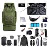 Mochila De Senderismo Plegable Para Viajes Montañismo Escalada Camping Trekking, Macuto Impermeable 60l+10l Verde