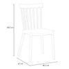 Pack 4 Sillas Comedor Cocina Naomi, De Polipropileno Y Madera De Haya, Blanco