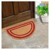 Felpudo Alfombra De Fibra De Coco Natural Con Reverso De Pvc Antideslizante Para Exterior E Interior 40x60cm (rojo)