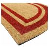 Felpudo Alfombra De Fibra De Coco Natural Con Reverso De Pvc Antideslizante Para Exterior E Interior 40x60cm (rojo)