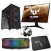 Epical-q Ordenador Gaming Pack Gplus26 Amd Ryzen 7 5800x, 32gb, 2tb Ssd, Rtx 3060 + Windows 11 Home+ Monitor 27" + Combo Gaming