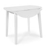 Mesa Redonda Con Alas Extensibles Seattle, En Color Blanco