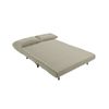 Sofá Cama 2 Plazas Pegaso, Butaca Convertible En Cama Clic Clac, Color Beige