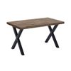 Mesa De Comedor Darek Estilo Industrial Mesa Madera Patas Negras En 'x' De 140x80 Cm