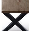 Mesa De Comedor Darek Estilo Industrial Mesa Madera Patas Negras En 'x' De 140x80 Cm