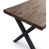 Mesa De Comedor Darek Estilo Industrial Mesa Madera Patas Negras En 'x' De 140x80 Cm