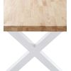 Mesa De Comedor Darek Estilo Industrial Mesa Madera Patas Blancas En 'x' De 140x80 Cm