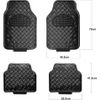 Juegos De Alfombrillas Para Coche Antideslizante 4pcs Alfombra Diseño Metálico Universal Color Negro Alto Brillo Estilo Estriado