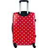 Maleta Mediana Equipaje Para Viajar En Avión De Bodega 4 Ruedas Giratorias 360º Color Rojo 65x42x24cm