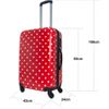 Maleta Mediana Equipaje Para Viajar En Avión De Bodega 4 Ruedas Giratorias 360º Color Rojo 65x42x24cm