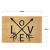 Felpudo Alfombra Fibra De Coco Con Reverso Pvc Antideslizante Para Exterior E Interior 40x60cm Rectangular (love)