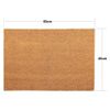 Felpudo Alfombra Fibra De Coco Natural Con Reverso Pvc Antideslizante Para Exterior E Interior Media Luna 40x60cm (liso)