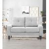 Sofá 2 Plazas Brooklyn Respaldo Capitoné, Combinable Con Sofá 3 Plazas Y Chaiselongue 143x78x95cm Color Gris Claro