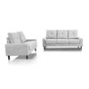 Sofá 2 Plazas Brooklyn Respaldo Capitoné, Combinable Con Sofá 3 Plazas Y Chaiselongue 143x78x95cm Color Gris Claro