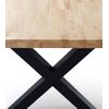 Mesa De Comedor Darek Estilo Industrial Mesa Madera Patas Negras En 'x' De 160x90 Cm