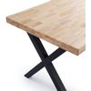 Mesa De Comedor Darek Estilo Industrial Mesa Madera Patas Negras En 'x' De 160x90 Cm