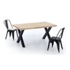 Mesa De Comedor Darek Estilo Industrial Mesa Madera Patas Negras En 'x' De 160x90 Cm