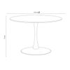 Mesa Redonda Comedor Cocina Chiara Con Pata Tipo Tulipa, En Blanco