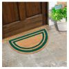 Felpudo Alfombra Fibra De Coco Natural Con Reverso Pvc Antideslizante Media Luna 40x60cm (verde)