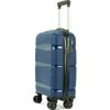 Maleta Para Cabina Equipaje De Mano Viajar En Avión Rigida Viaje 4 Ruedas 360º Giratorias (azul)