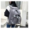 Bolsa Mochila De Gimnasio Deportiva Bolso Impermeable Avión Acampar Equipaje De Mano Espacio Para Los Zapatos Gris