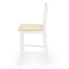 Pack 2 Taburetes Altos De Cocina Justin, Blanco Y Asiento Roble