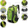 Mochila De Viaje Para Senderismo, Marcha De 40l Portátil Impermeable, Acampada, Escalada