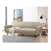 Sofá Cama Axel, Sofá 3 Plazas Abertura Clic Clac 214x85x85 Cm Color Beige Claro