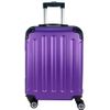 Maleta De Cabina Equipaje De Mano Trolley Viaje Avión Rígida 4 Ruedas Giratorias Esquinas Reforzadas 55x35x20cm Color Morado