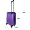 Maleta De Cabina Equipaje De Mano Trolley Viaje Avión Rígida 4 Ruedas Giratorias Esquinas Reforzadas 55x35x20cm Color Morado