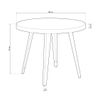 Mesa Comedor Redonda Skadi, Estilo Industrial, De 100 Cm Ø, Roble Nordish Y Blanco