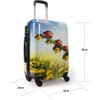 Maleta Pequeña Equipaje De Mano Rígida Cabina Avión 4 Ruedas 360º 53x35x20cm Estampado Mariquitas