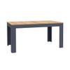 Mesa Comedor Extensible Odin, 160-206 Cm Para 8 Personas, En Roble Azul Marino Y Riviera