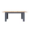 Mesa Comedor Extensible Odin, 160-206 Cm Para 8 Personas, En Roble Azul Marino Y Riviera