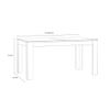 Mesa Comedor Extensible Odin, 160-206 Cm Para 8 Personas, En Roble Azul Marino Y Riviera