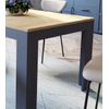 Mesa Comedor Extensible Odin, 160-206 Cm Para 8 Personas, En Roble Azul Marino Y Riviera