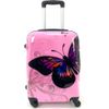 Maleta De Cabina Equipaje De Mano Viaje Avión Rígida 4 Ruedas 360º Medidas 55x35x20cm Viajar Estampado Mariposa (rosa)