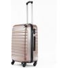 Maleta Mediana Equipaje Para Viajar En Avión De Bodega 4 Ruedas Giratorias 360º Color Oro Rosa 65x44x26cm