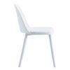 Pack 4 Sillas Comedor Bimba, De Polipropileno Blanco Y Asiento Tapizado En Polipiel Blanco