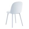 Pack 4 Sillas Comedor Bimba, De Polipropileno Blanco Y Asiento Tapizado En Polipiel Blanco