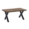 Mesa De Comedor Darek Estilo Industrial Mesa Madera Patas Negras En 'x' De 160x90 Cm