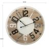 Reloj Pared Hogar Beige Madera Estilo Industrial 50x50x4,5 Rebecca Mobili