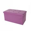 Taburete Puff Reposapiés Organizador Morado 38x76x38 Rebecca Mobili