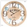 Reloj De Pared Madera Azul Blanco Rustico Redondo 50x50x4,5 Rebecca Mobili