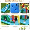 Castillo Hinchable Tobogán Acuático Inflable Para Niños Con Tobogán Costway 470 X 370 X 190 Cm