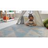 Lubabymats - Alfombra Puzzle Infantil Para Bebés De Foam (eva), Suelo Extra Acolchado. Medida: 161x161 Cm. Color Azul Y Gris