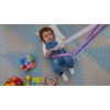 Lubabymats - Alfombra Puzzle Infantil Para Bebés De Foam (eva), Suelo Extra Acolchado. Medida: 161x161 Cm. Color Azul Y Gris