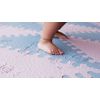 Lubabymats - Alfombra Puzzle Infantil Para Bebés De Foam (eva), Suelo Extra Acolchado. Medida: 161x161 Cm. Color Rosa Y Celeste